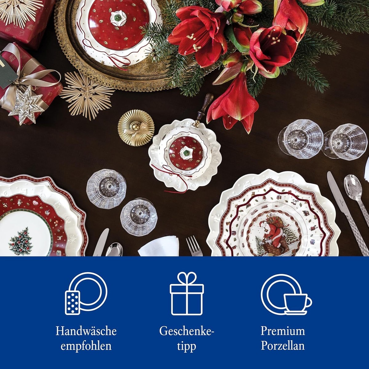 Cuenco De Navidad Villeroy & Boch Toy's Delight - Porcelana Premium, Diseño Festivo, Apto Para Lavavajillas Y Microondas, Hecho En Alemania