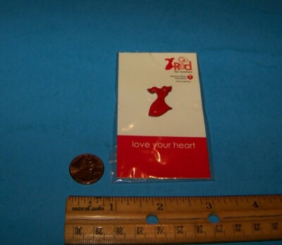 Go Red For Women Red Dress Pin American Heart Association 2007 Love Your  Heart | eBay