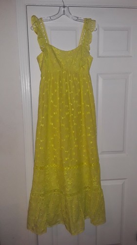 ASOS Sz 4 Spring Yellow Maxi Empire 