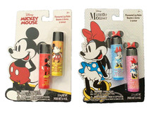 Disney Mickey Mouse  Disney Minnie Mouse Lip Balms 2ct EACH - NEW IN PACKAGES