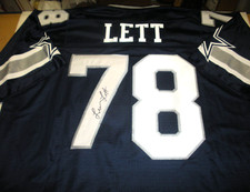 LEON LETT DALLAS COWBOYS LBSPORTS/COA SIGNED OFFICIAL LICENSED PROLINE JERSEY