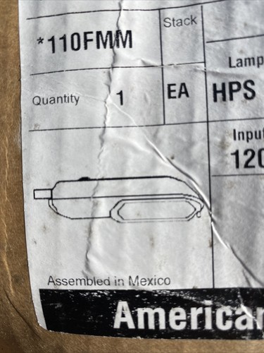 American Electric 115 Series Lighting Street Lamp 15S XN MT1 R3 FG OP Type HPS - Picture 12 of 12