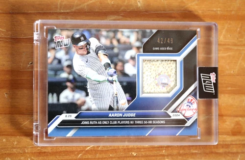2024 Topps Now Base Relic - Aaron Judge - 594C - 42/49 - Ruth - 3 50 HR Seasons