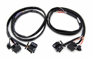 BLACK HAND CONTROLS SWITCHES WIRE HARNESS FIT HARLEY | eBay wiring diagram arctic cat f8 