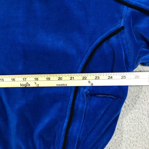 Fubu Velour Sweater Men’s M Royal Blue Soft Y2K - Picture 3 of 15