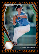 2021  Panini Prizm Draft Picks Peter Heubeck  Tiger Stripes Prizm SN99 #PDP101