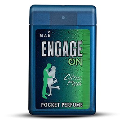 man engage perfume spray