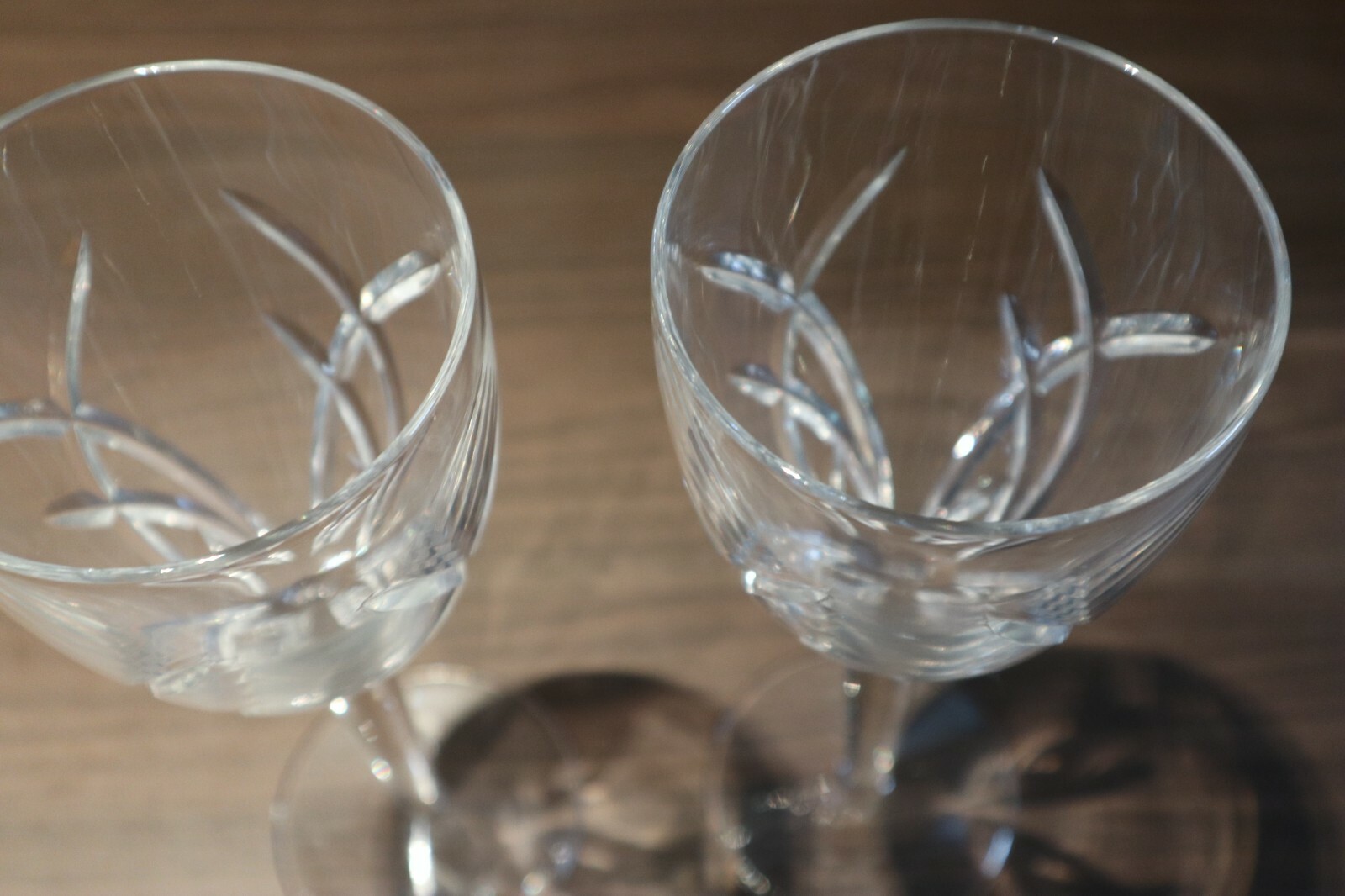 2 Waterford Crystal John Rocha "Signature" Wine Glasses 25cm tall