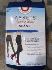 NEW ASSETS RED HOT LABEL BY SPANX ORIGINAL SHAPING TIGHTS SIZE 5/E NAVY BLUE