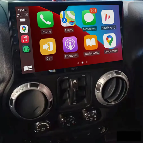 10.1” Android 14 Car Stereo For Jeep Wrangler 2007-2017 – Wireless CarPlay, 4GB/64GB, Rotatable Screen