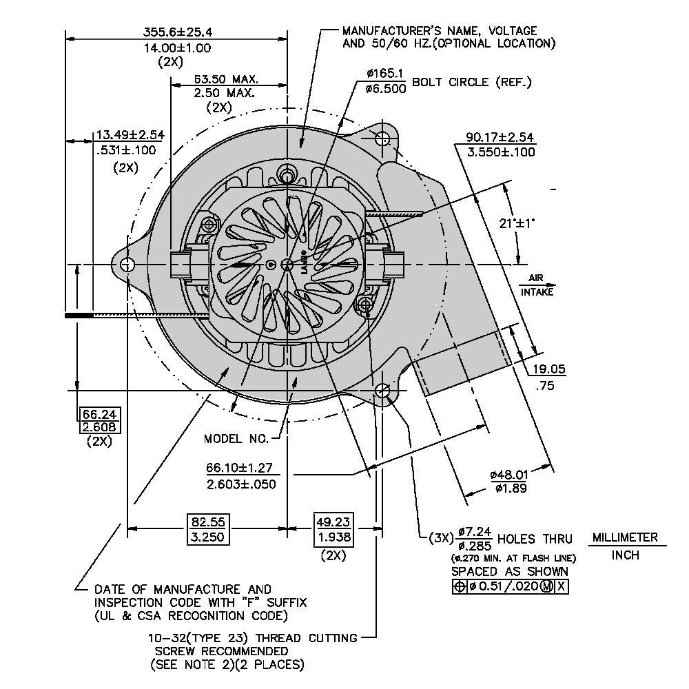 OEM Ametek Lamb Motor 117123-00 Central Vacuum 3 Stage 240V 140304 NEW