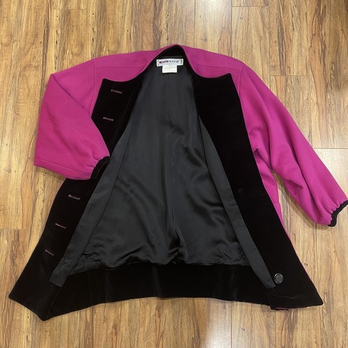 Vintage Saint Laurent Paris Pink 100% Wool Coat Size 36 - Picture 11 of 12