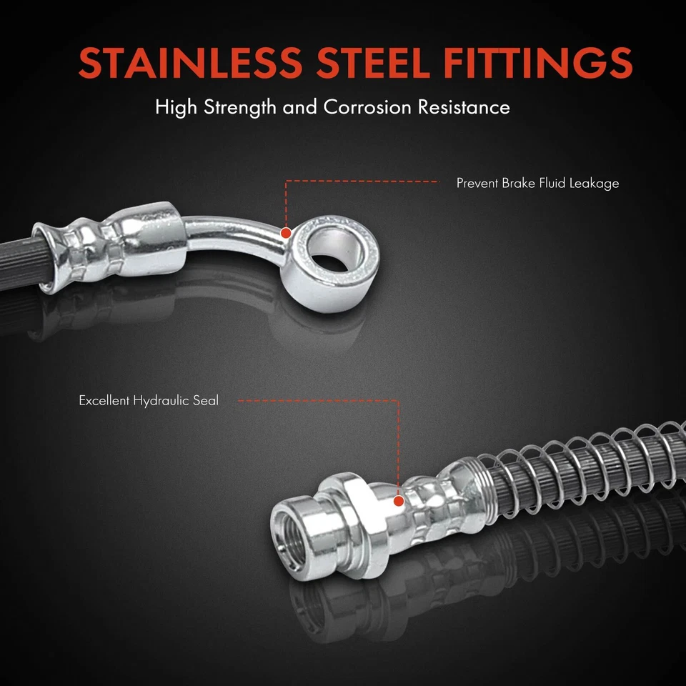 Mangueira hidráulica de freio para Hyundai Sonata 1999-2005 Kia Optima 01-06 dianteira direita - Imagem 4 de 4