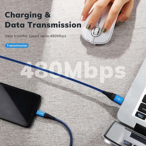 EXTRA LONG USB-C Charger Cable for Samsung Galaxy A72 A71 A52 5G A51 A42 A41 A32 - Picture 6 of 6