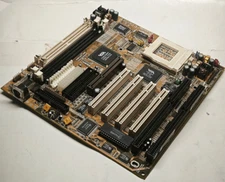 Super Socket 7 AT ECS P5SD-B+ Motherboard Rev 1.0 (VIA MVP3) ISA PCI AGP + Bonus