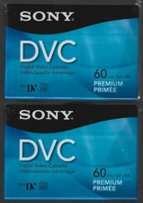 Sony DVM60PRR 2 Mini 60 Minute DVC Premium Digital Video Cassettes NEW Sealed