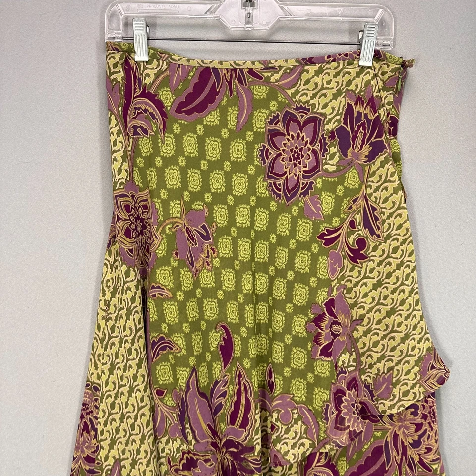 Vintage Y2K 90s Midi Skirt Size 10P Floral Flare Witchy Fairy Grunge Whimsigoth - Image 3 of 4