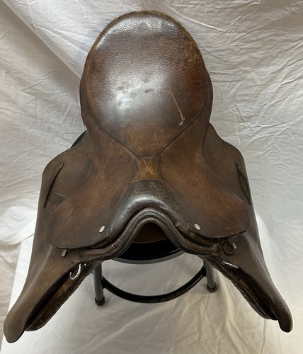 Vintage Antique Leather Horse Riding Saddle From England - Picture 12 of 13