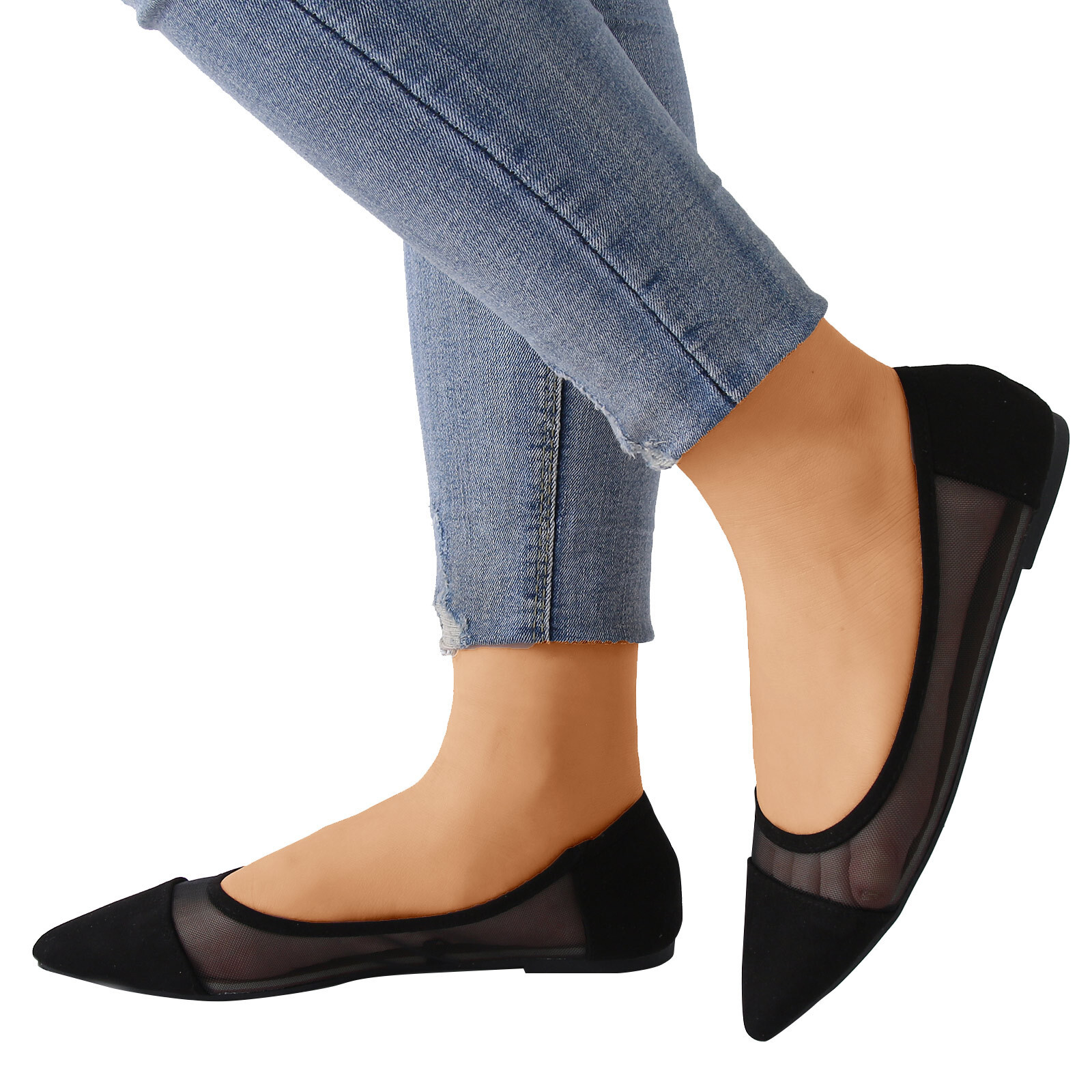 Sneaker Women Shoes Size 13 Women Mesh Pointed Toe Breathable Flat