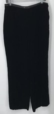 Armani Collezioni womens black velvet straight leg pants sz 10