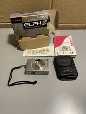  Canon Elph 2  IX 240 APS Film Camera Silver with Box