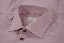Eton Dress Shirt Size 15.5 39 Contemporary In White Red Plaid Red Buttons NWOT