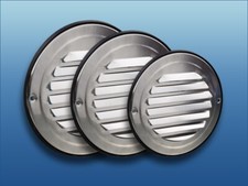 Edelstahl Lüftungsgitter Wetterschutzgitter Abluftgitter rund insektenschutz