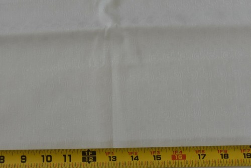 33" Long x 36.5" Wide, Vintage 1940's-60's, Textured White on White Cotton,P3630 - Picture 3 of 7