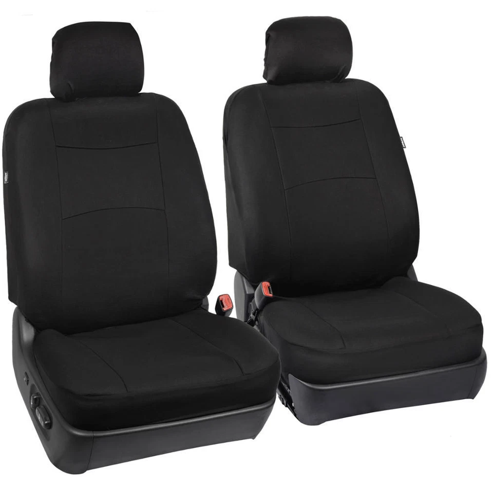 Fundas de asiento de coche negras con reposacabezas + alfombrillas de goma, kit interior completo⭐⭐⭐⭐⭐⭐ Foto 2 de 4