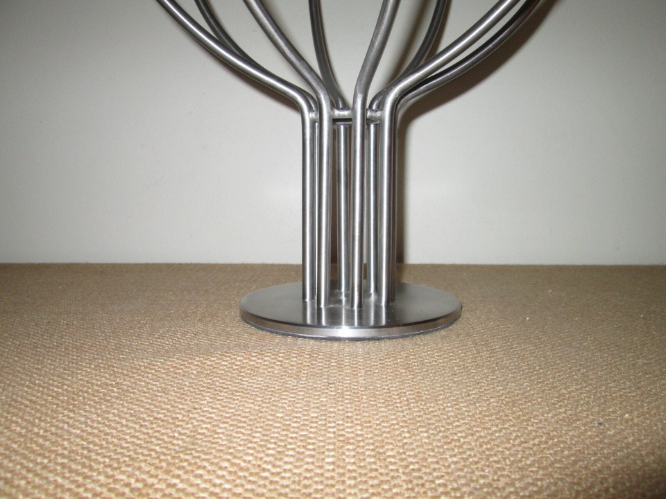 Retro IKEA Stockholm Brushed Pewter Candlestick Holder 8 Candle