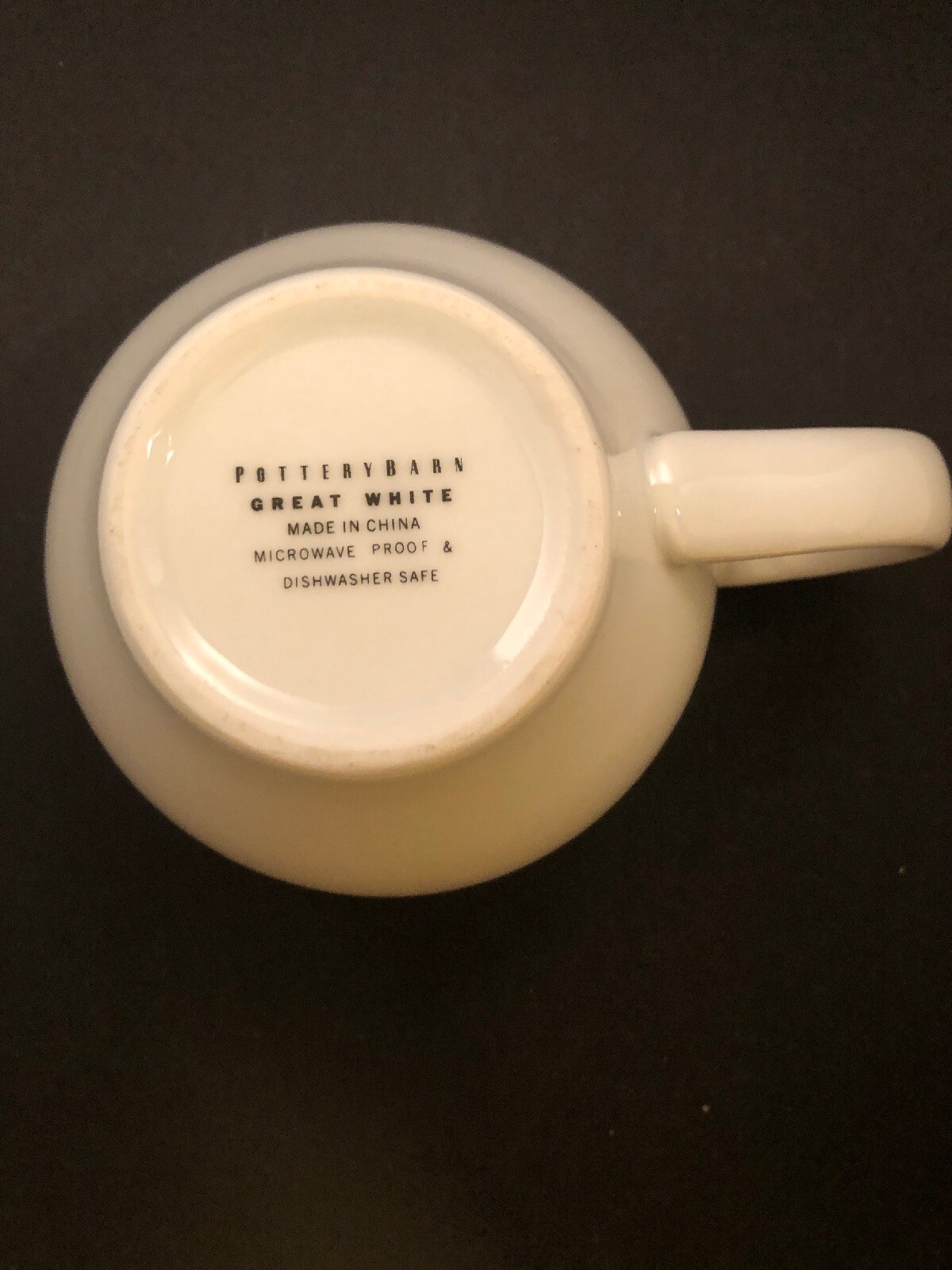 Pottery Barn Great White Large 12 Oz Coffee Tea Mug Cup D/W Micro Safe