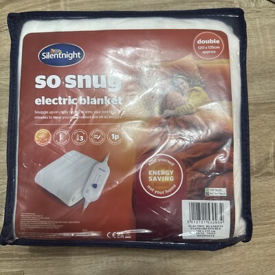 Silentnight So Snug Electric Blanket Double 120cm x 135cm NEW