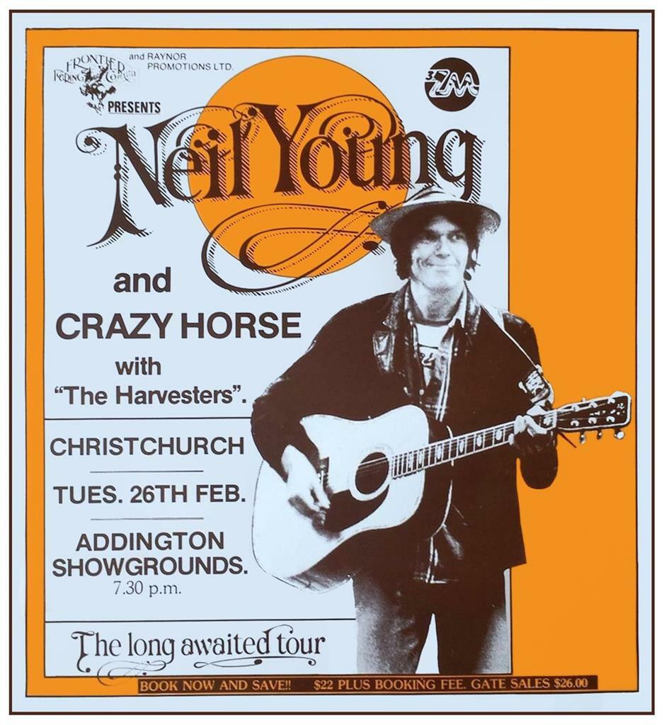 Neil Young - VERY LARGE POSTER - live @ Christchurch NEW ZEALAND