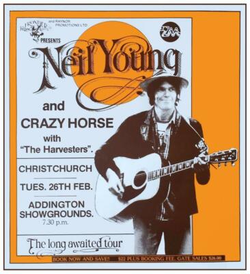 Neil Young - VERY LARGE POSTER - live @ Christchurch NEW ZEALAND