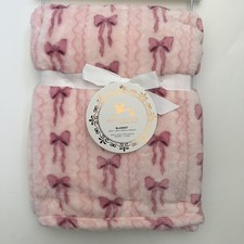 NEW My Cozy Baby Blanket Adirondack Baby Ribbons Pink Soft Lightweight