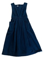 Vintage Laura Ashley Denim Pinafore Dress Women’s 10 Cottagecore Prairie Jumper