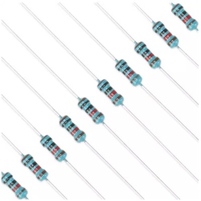 1/4W 0.25W Resistors metal film 1% 142 values available 1 ohm to 10M ohm 100 Pcs
