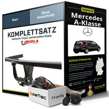 Für MERCEDES A-Klasse Typ W168 Anhängerkupplung starr +eSatz 13pol uni 97- AHK Für MERCEDES A-Klasse Typ W168 Anhängerkupplung starr +eSatz 13pol uni 97- AHK