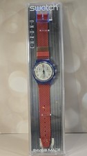 Vintage1992 Swatch Watch  JFK  CHRONO SCN103 37mm w/case  papers NOS