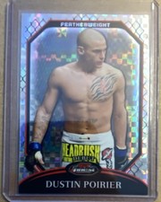 2011 Topps UFC Finest Dustin Poirier #2 X-Fractor Refractor (RC) 012/388