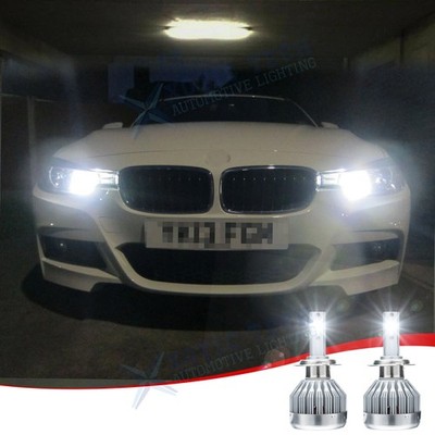 H7 High Power 6000K White Conversion Kit COB LED Lamp Headlight Fog Light Bulbs