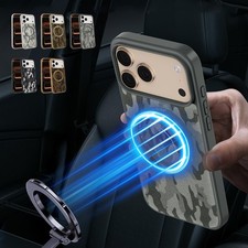 Mag Safe Case For iPhone 17 Pro Max 16 15 14 13 12 11 Cool Hybrid Leather Cover