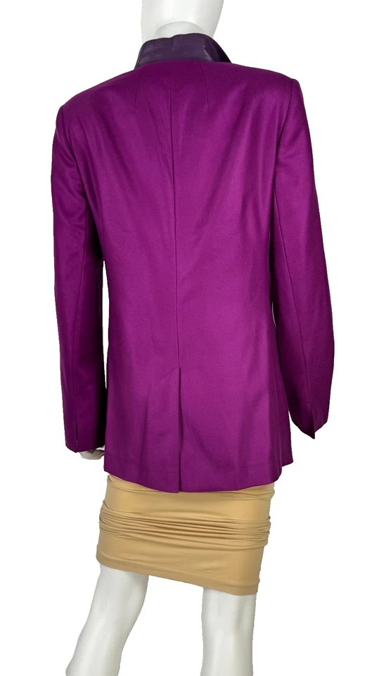 $2K Akris 12 US 48 IT 42 D L Chaqueta Blazer Púrpura Cachemira Abrigo Pasarela Auténtico Foto 4 de 4