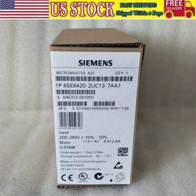 New Siemens 6SE6 420-2UC13-7AA1 6SE6420-2UC13-7AA1 MICROMASTER420 without filter