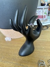 Silver Tone Purple Round Amethyst Cluster Fashion Ring Metal Jewelry