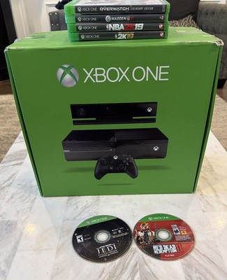 Xbox One 500GB Console 1540 Kinect Camera Bundle CIB 6 Games Tested Working