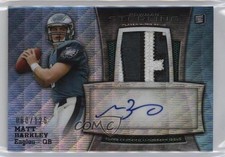 2013 Bowman Sterling Rookie Relics Blue Wave Refractor Matt Barkley Auto 12i4