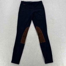 Polo Ralph Lauren Riding Pants Women's Navy Blue Brown Equestrian Leggings Sz S