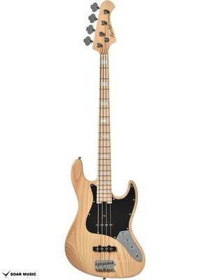 Bacchus WJB-750M-ASH Jazz Bass Clear Natural Ash Body Maple Griffbrett