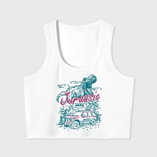 Vintage summer island of adventure  crop tank...